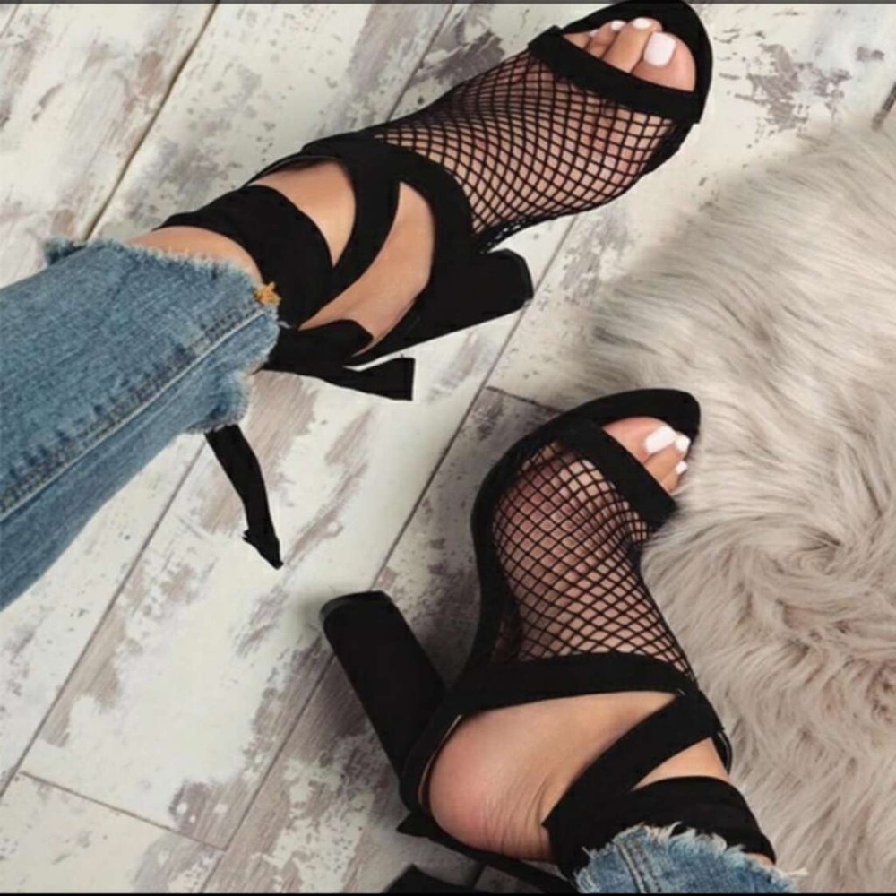 Mesh Block Heel - Picture 3 of 3